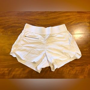 White quick dry shorts